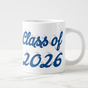 Abschlussklasse 2026 blaues Skript-Abschlussfeier Jumbo-Tasse