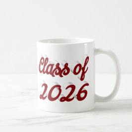 Abschlussklasse 2026 burgunder Schrift Graduation Kaffeetasse
