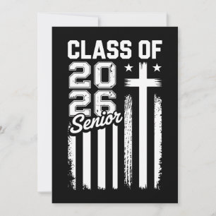 Abschlussklasse 2026 Christlich Jesus Amerikanisch Einladung