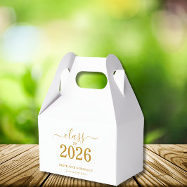 Abschlussklasse 2026 Gold Schrift Graduation Geschenkschachtel