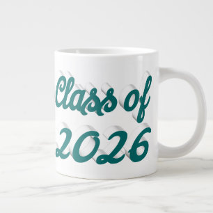 Abschlussklasse 2026 grüne Schrift Abitur Jumbo-Tasse
