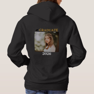 Abschlussklasse 2026 Individuelle Foto-Abschlussbe Hoodie