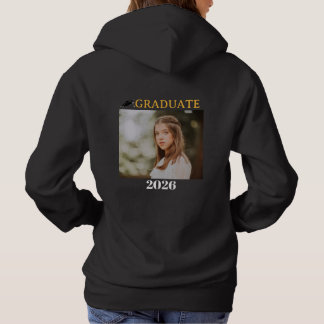 Abschlussklasse 2026 Individuelle Foto-Abschlussbe Hoodie