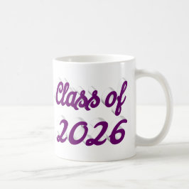 Abschlussklasse 2026 lila Schrift Graduation Kaffeetasse