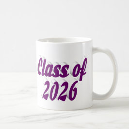 Abschlussklasse 2026 lila Text Abschluss Kaffeetasse