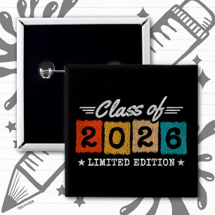 Abschlussklasse 2026 Limitierte Edition Vintage-Ab Button