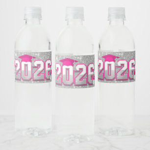 Abschlussklasse 2026 Pink und Silber Abschlussfeie