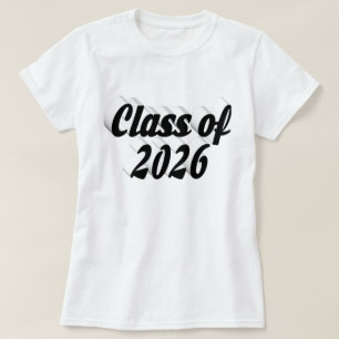 Abschlussklasse 2026 schwarzer Text Abschluss T-Shirt