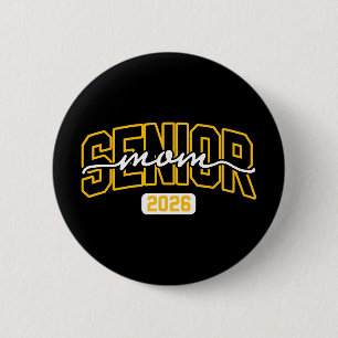 Abschlussklasse 2026 Senior-Mutter Abitur Schwarz Button