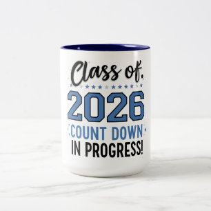 Abschlussklasse 2026 Senior Stolz-Typografie Zweifarbige Tasse