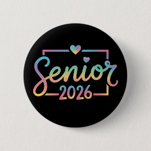 Abschlussklasse 2026 Tie-Dye-Abschluss 26 Grad Button
