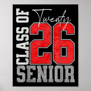 Abschlussklasse 2026 Twenty 26 Abitur Senior 2026 Poster