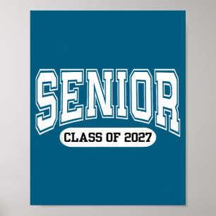 Abschlussklasse 2027 Abitur Senior Rücken Poster