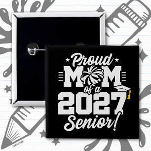 Abschlussklasse 2027 Abiturienten Cheers Stolz Mam Button