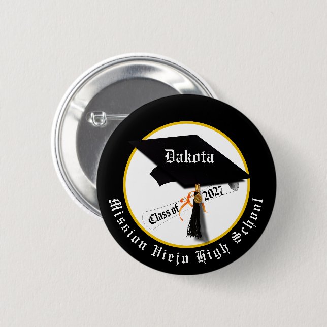 Abschlussklasse 2027 Abschlussfeier Button (Vorne & Hinten)
