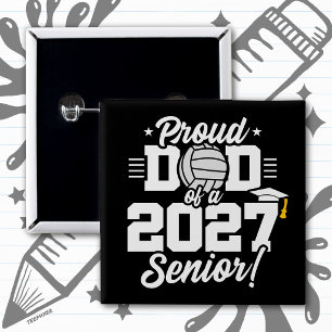 Abschlussklasse 2027 Absolvent Volleyball Stolzer Button