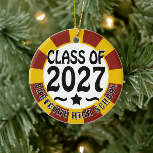 Abschlussklasse 2027 Foto-Abschluss Keramik Ornament