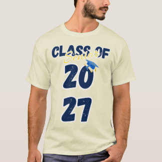 Abschlussklasse 2027 Retro-Typografie T-Shirt