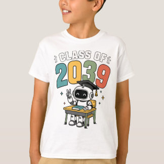 Abschlussklasse 2039 Roboter Zukunft Absolvent Abs T-Shirt
