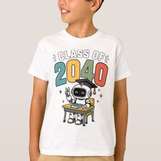 Abschlussklasse 2040 Zukunfts-Absolvent Roboterkol T-Shirt