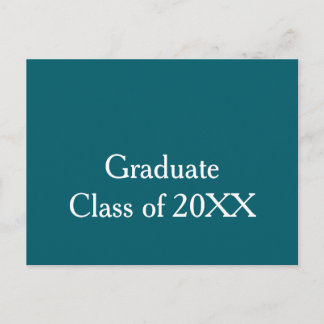 Abschlussklasse 20XX Türkis Gratulation Jahrname Postkarte