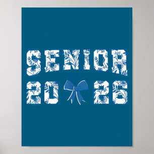 Abschlussklasse 26 Abitur 2026 Schleife blau Toile Poster