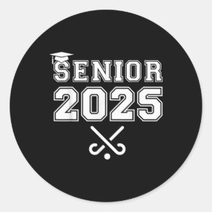 Abschlussklasse Feldhockey 2025 Absolventen Schule Runder Aufkleber