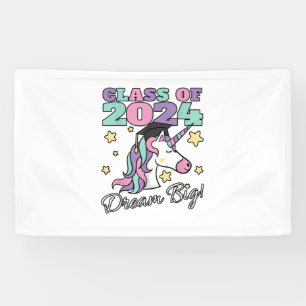 Abschlussklasse Mädchen 2024 Magischer Einhorn-Abs Banner
