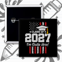 Abschlussklasse USA-Flagge Abschlussjahrgang 2027