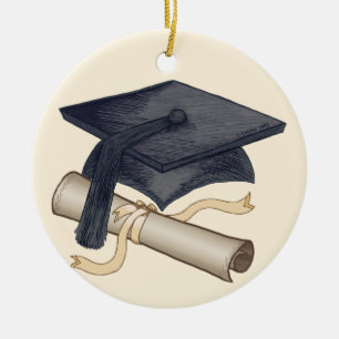 Abschlussmütze Diplom Schmuckstück Keramik Ornament