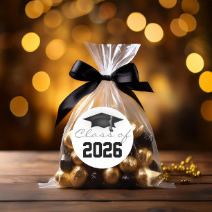 Abschlussmütze Klasse 2026 Runder Aufkleber