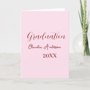 Abschlussname Klasse 20XX mauve Kalligrafie co Karte