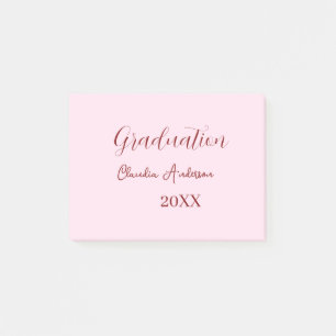 Abschlussname Klasse 20XX mauve Kalligrafie co Post-it Klebezettel