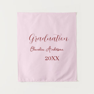 Abschlussname Klasse 20XX mauve Kalligrafie co Wandteppich
