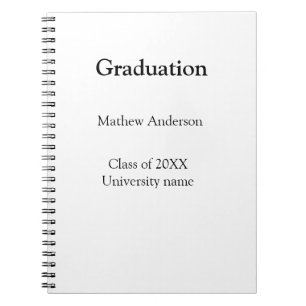 Abschlussname Klasse 20XX Universitätsname simp Notizblock