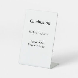 Abschlussname Klasse 20XX Universitätsname simp Sockelschild