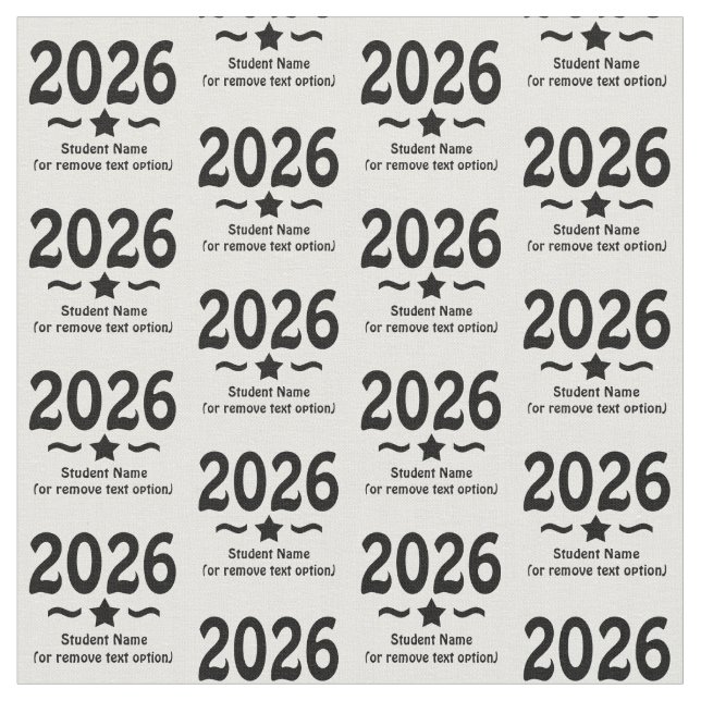 Abschlussstern Klasse 2026 Absolvent Stoff (Nahaufnahme)