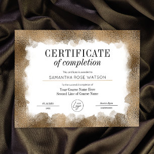 Abschlusszertifikat Gold Glitzer Salon Award