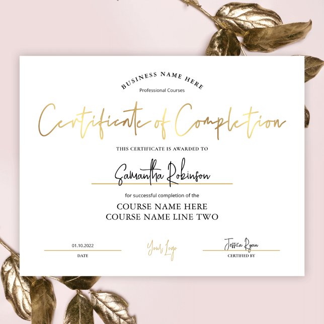Abschlusszertifikat Imitate Gold Beauty Award (Von Creator hochgeladen)