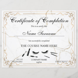 Abschlusszertifikat Lashes Kurs