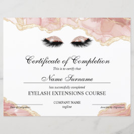 Abschlusszertifikat Lashes Kurs