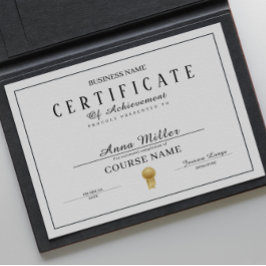Abschlusszertifikat Schwarz/Weiß