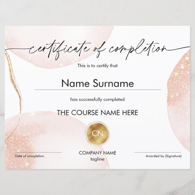 Abschlusszeugnis (Vorderseite)