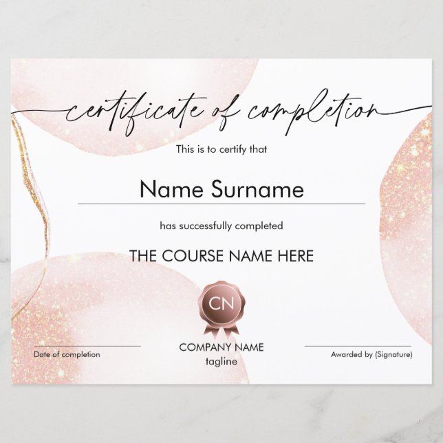 Abschlusszeugnis (Vorderseite)