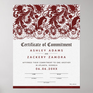 Abschlusszeugnis für Hochzeiten Poster