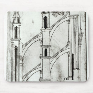 Abschnitt der Wand und des Bogens Mousepad