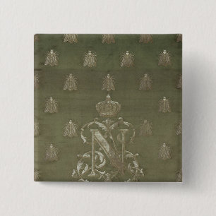 Abschnitt des Grüns und des Golddamastes Button