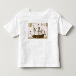 Abschnitt durch ein französisches erstklassiges kleinkind t-shirt