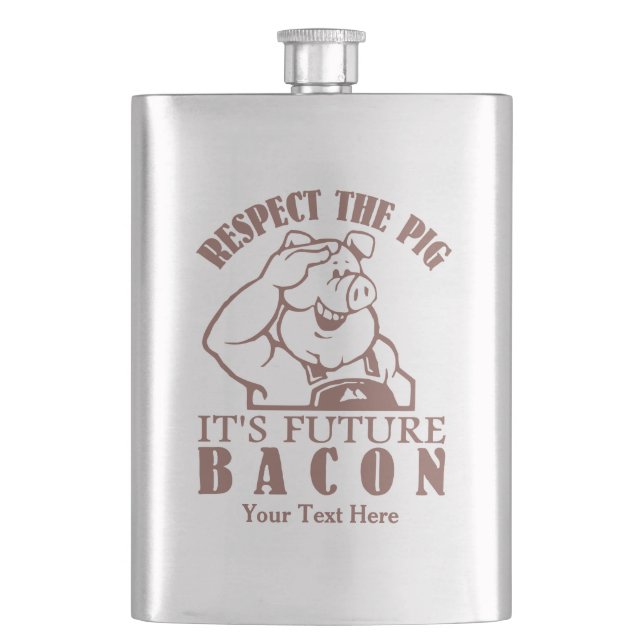 ABSCHNITT IN BACON-benutzerdefinierte Flasche Flachmann (Vorderseite)