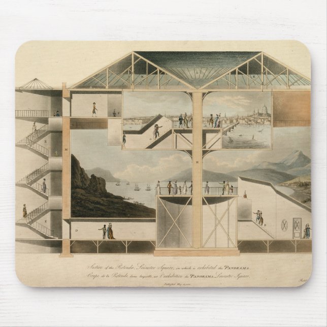Abschnitt vom Rundbau, Leicester-Quadrat Mousepad (Vorne)